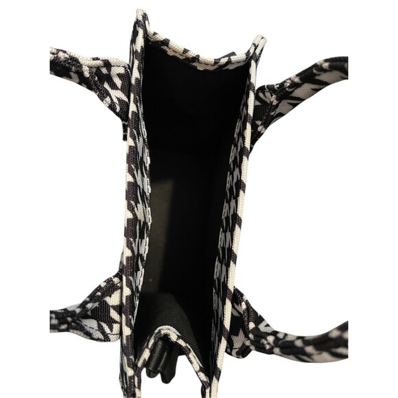 Like Dreams Houndstooth Two Tone Black & White Handbag Purse - Picture 5 of 7
